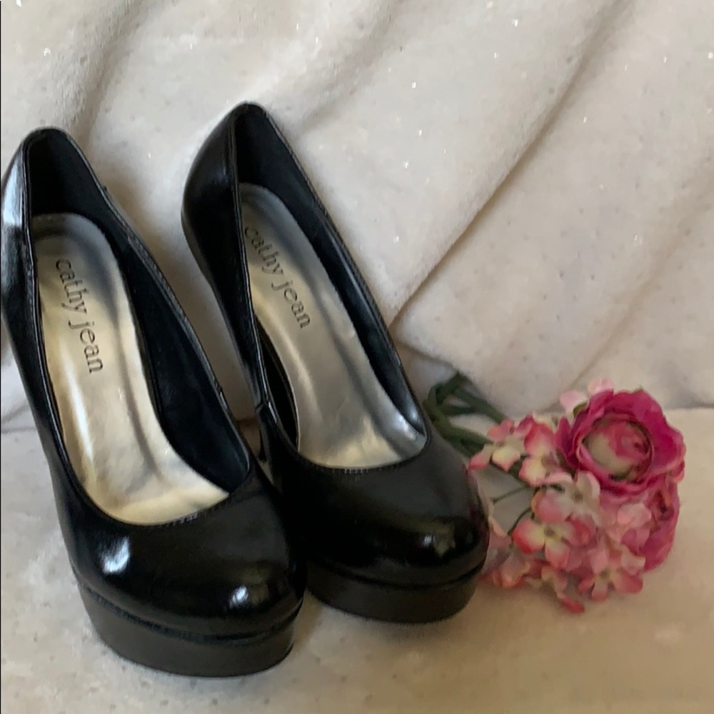 Black platform heels